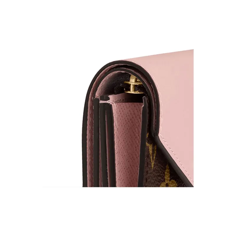 LOUIS VUITTON Wallet Zoe Monogram Rose Ballerine-5