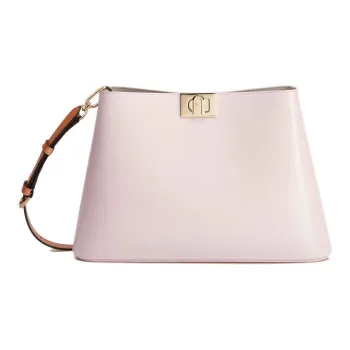 Furla 1927 Collection Calfskin With Canvas Jelly Bag Crossbody Bag Shoulder Bag Women's Cherry Blossom Pink