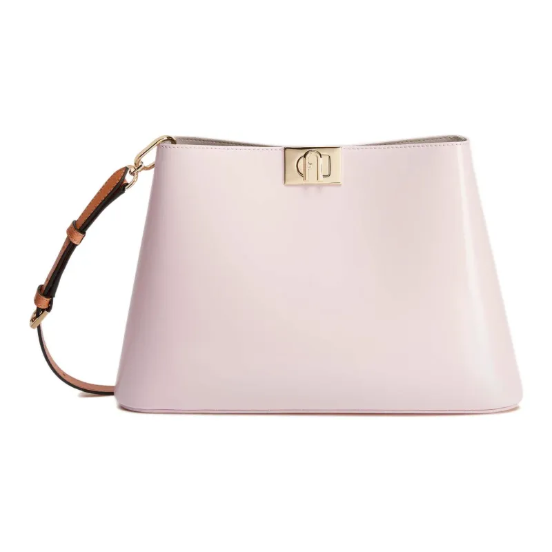Furla 1927 Collection Calfskin With Canvas Jelly Bag Crossbody Bag Shoulder Bag Women's Cherry Blossom Pink-0