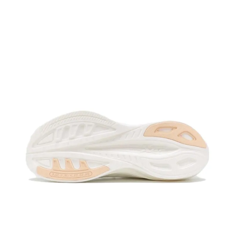 XTEP Cushioned Slip Resistant Abrasion Resistant Low Top Running Shoes Women's White Orange-5