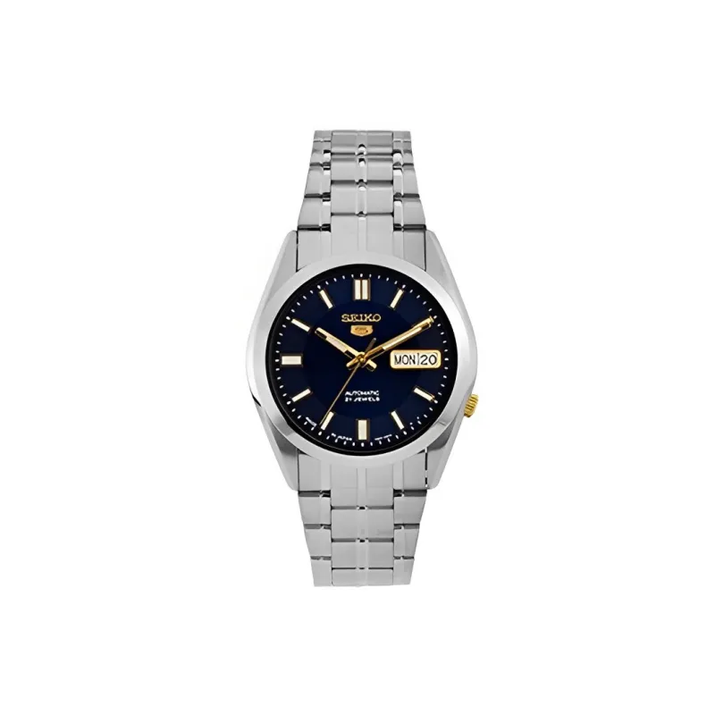 SEIKO Automatic Mechanical Movement Stainless Steel Strap Watch Men's Watches Blue Dial SNKF15J1-0