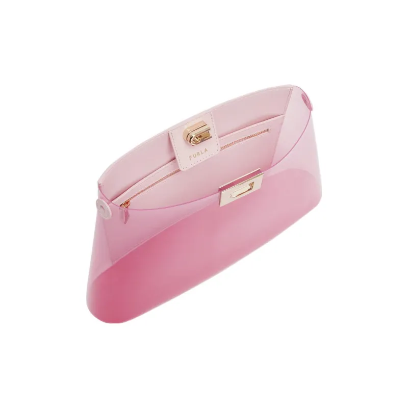 Furla 1927 Collection Calfskin With Canvas Jelly Bag Crossbody Bag Shoulder Bag Women's Pink-3