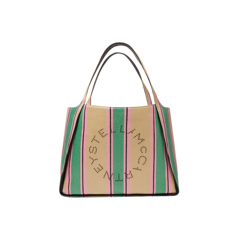 Stella McCartney Striped Logo Embellished Tote Bag-0