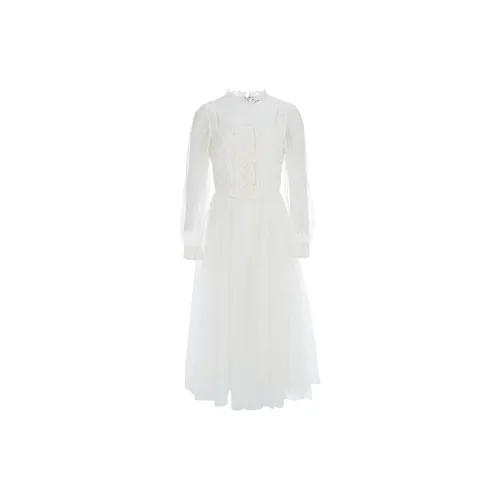 Marie Elie Long-Sleeved Dresses Women's White