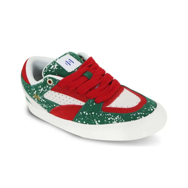 Ollieskate Bright Puffy Shoes Anti Slip Wear Resistant Low Top Skateboard Shoes Unisex Red Green Multicolor-2