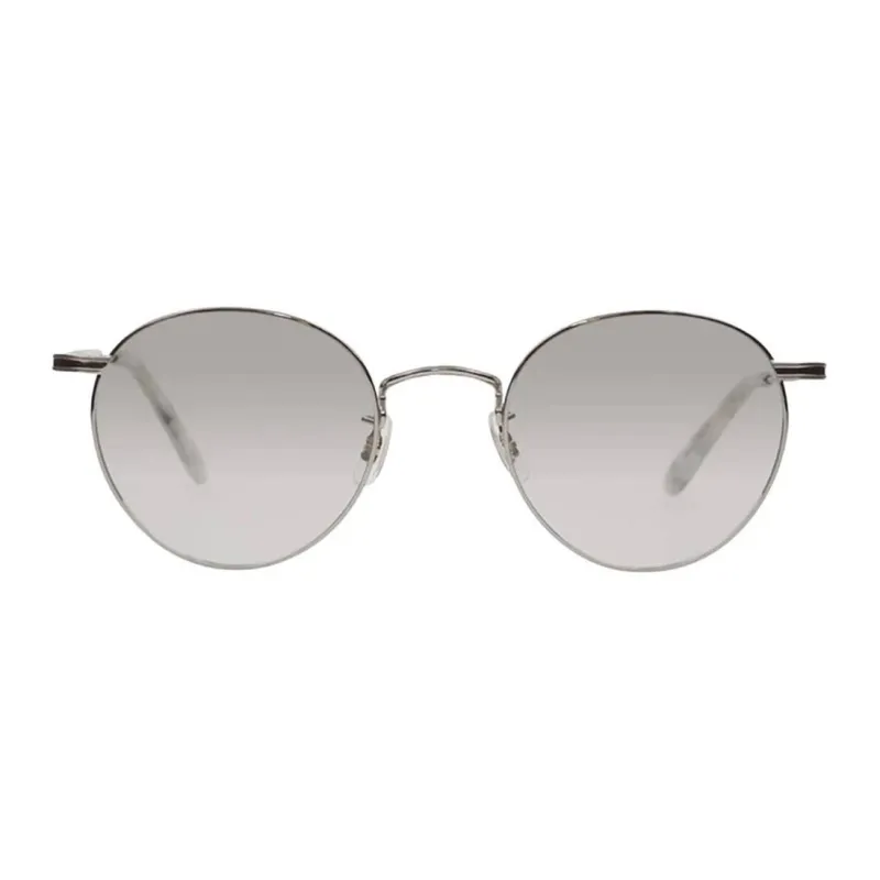 GARRETT LEIGHT Metal Frame Oval Sunglass Unisex Gray-1