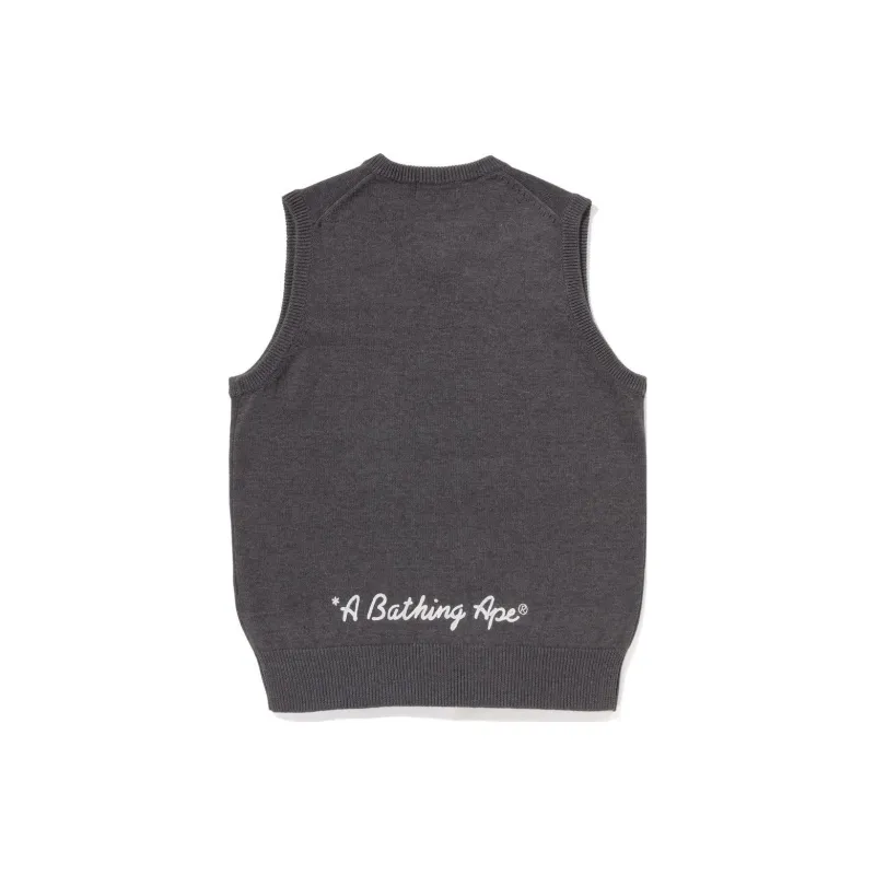 Bape Ape Head One Point Knit Vest-3