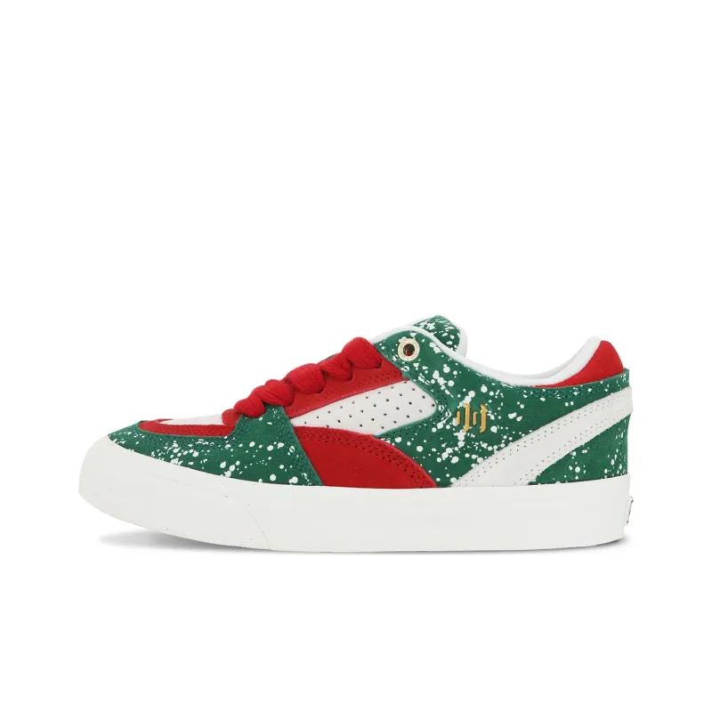Ollieskate Bright Puffy Shoes Anti Slip Wear Resistant Low Top Skateboard Shoes Unisex Red Green Multicolor-0