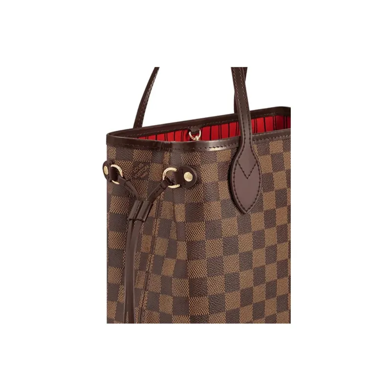 LOUIS VUITTON Neo Neverfull Damier Ebene Pm Cerise Lining-5