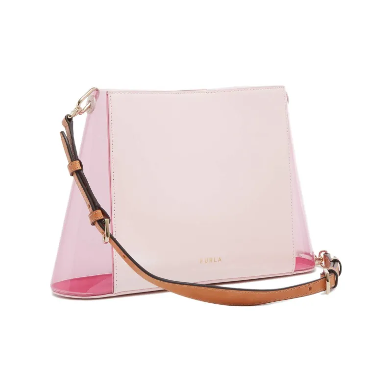 Furla 1927 Collection Calfskin With Canvas Jelly Bag Crossbody Bag Shoulder Bag Women's Pink-2