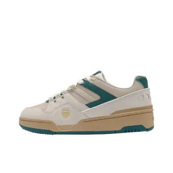 KSWISS Cushioning, Wear Resistant Low Top Skateboard Shoes Women's Beige Green