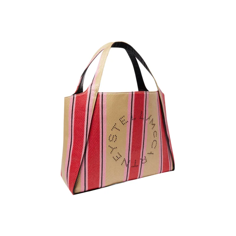 Stella McCartney Striped Logo Embellished Tote Bag-1