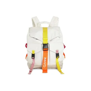 GANNI Polyester Backpack Women's White