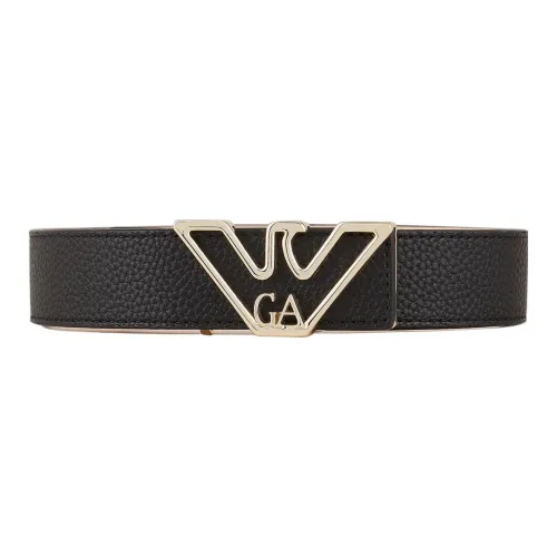 EMPORIO ARMANI Leather Belts Women's Black