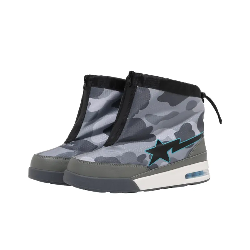 BAPE A BATHING APE Zip Road Sta Honeycomb Camo Grey-2