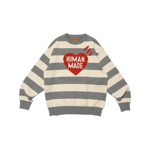 HUMAN MADE Striped Heart Knit Sweater 