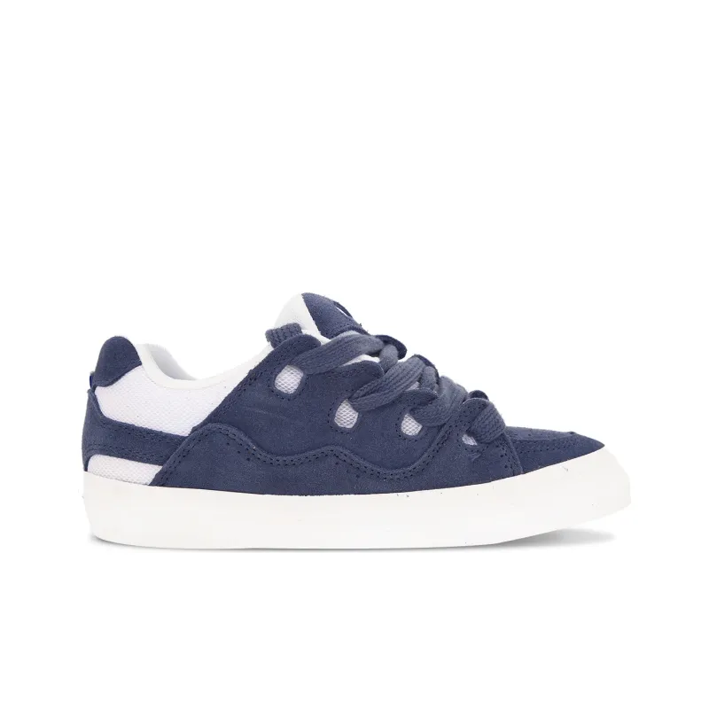 Ollieskate Suede Anti Slip Wear Resistant Skateboard Shoes Unisex Dark Blue-1