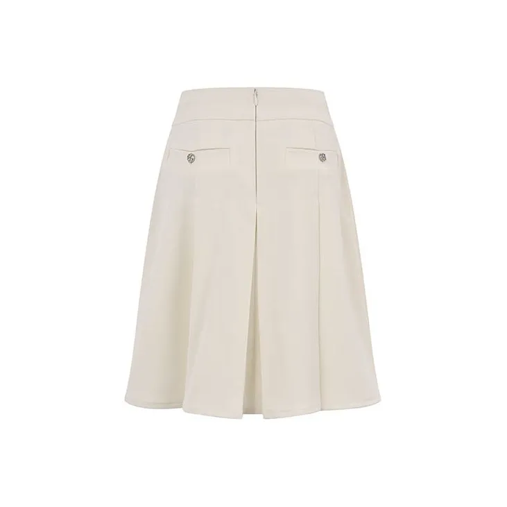 RARE Casual Long Skirts Women's White-1