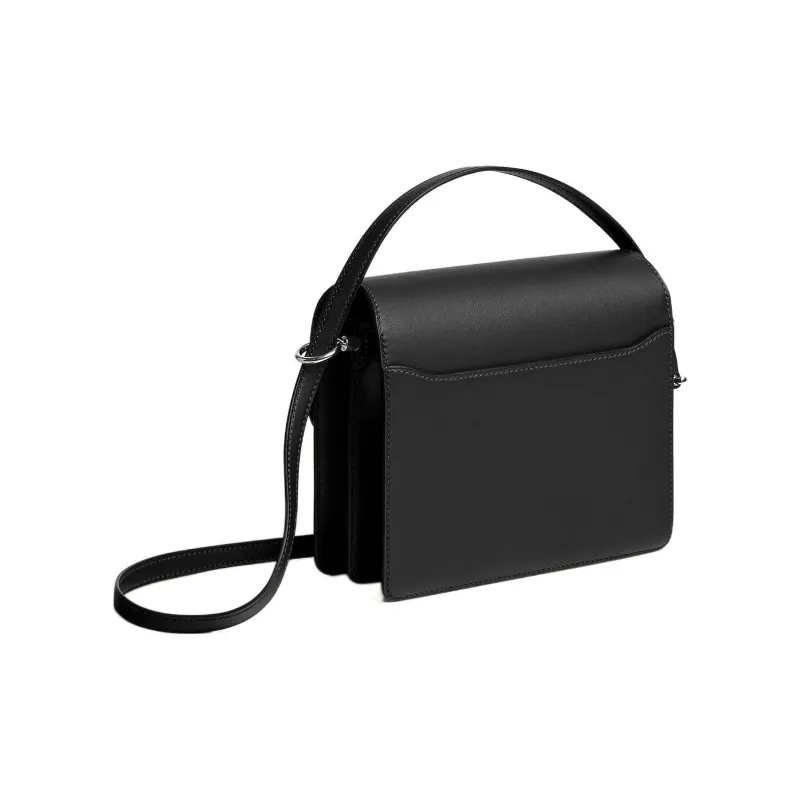 HERMES Roulis Swift Calfskin Pig Nose Bag Handbag Shoulder Bag Crossbody Bag Mini Women's Noir Black-2
