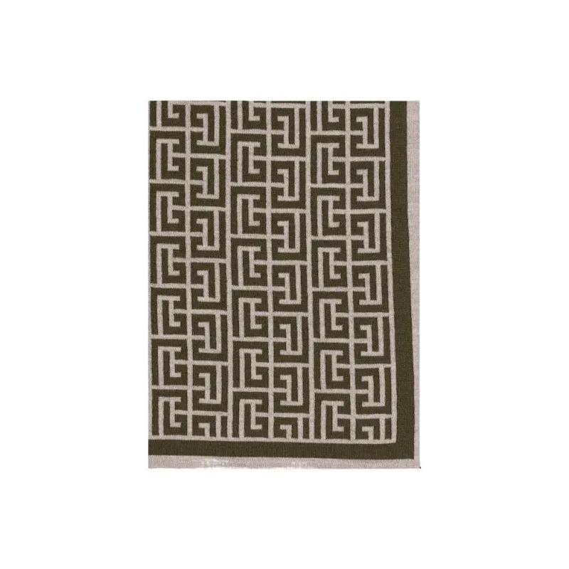 BALMAIN Monogram Wool Scarf-1