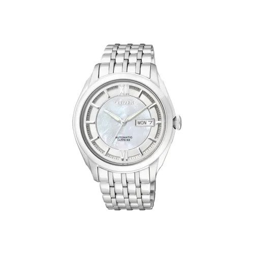 CITIZEN Mechanical Movement Stainless Steel Strap Watch Men's Watches White Dial