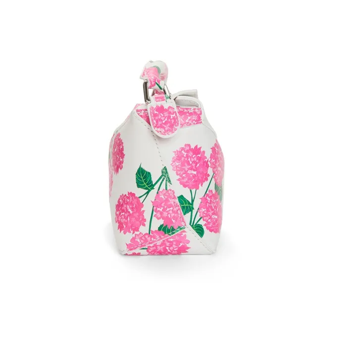LOEWE Puzzle Satin Calfskin Shoulder Bag Crossbody Bag Handbag Mini Women's Pink/White-2