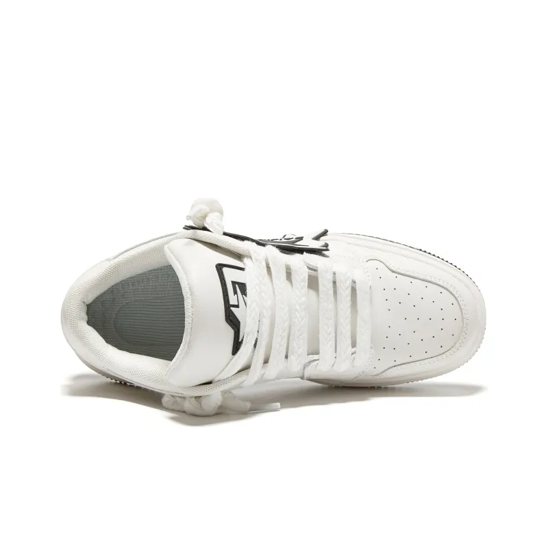 BAIJINGFANG Stylish Skateboarding Shoes Men's White-2