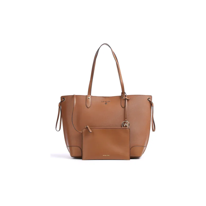 MICHAEL KORS Edith Saffiano Leather Tote Bag Shopping Bag Shoulder Bag Handbag Large Size Women's Brown-0