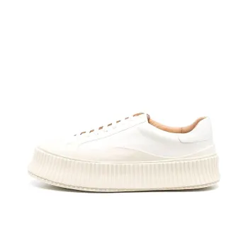 JIL SANDER Leather Flatform Sneakers