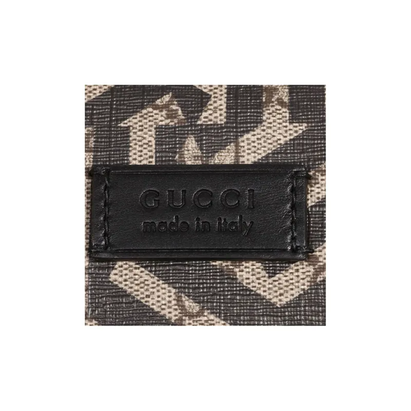 GUCCI Canvas With Leather Backpack Large Size Men's Ebony/Black-3