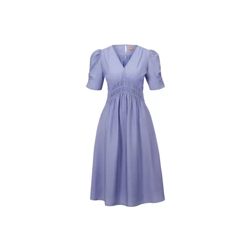 HUGO BOSS Short-Sleeved Dresses Women's Light Purple