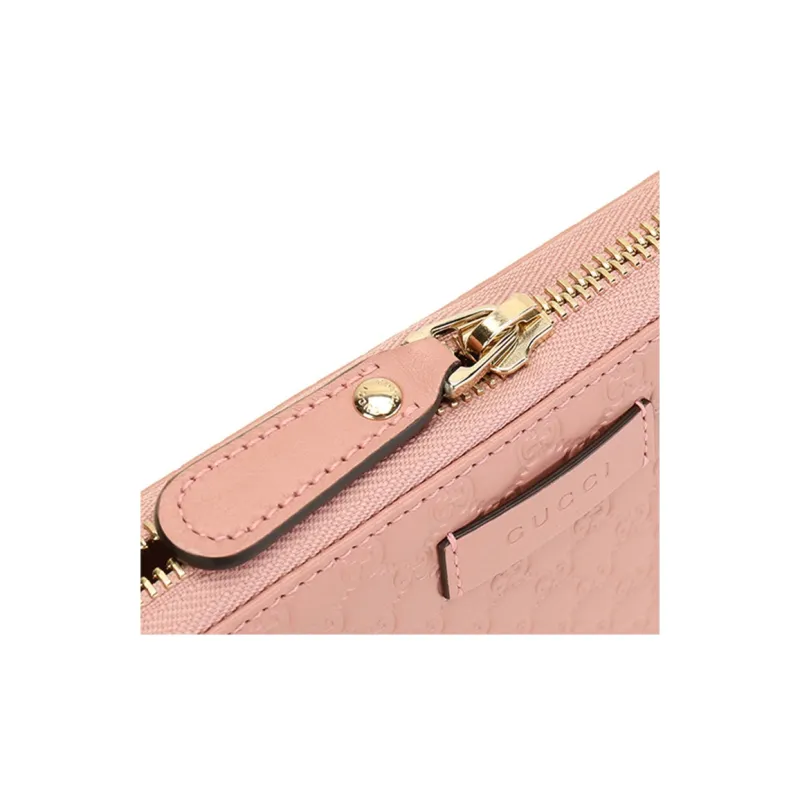 GUCCI Leather Wallet Women's Pink-4