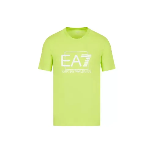 EMPORIO ARMANI EA7 T-Shirts Men Neon Yellow