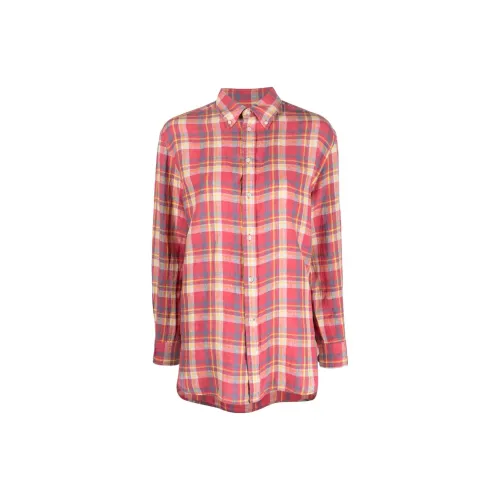 Blue Petite Basic Hoodie Plaid rmel Buttoned Shirt