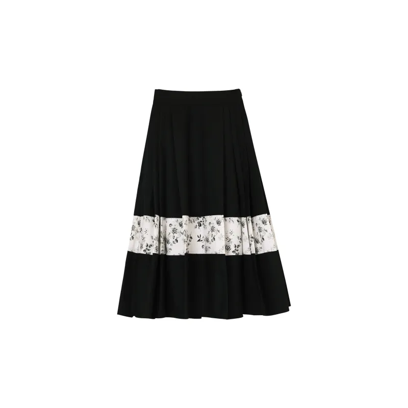 Fstudio Casual Long Skirt Women's Black-1
