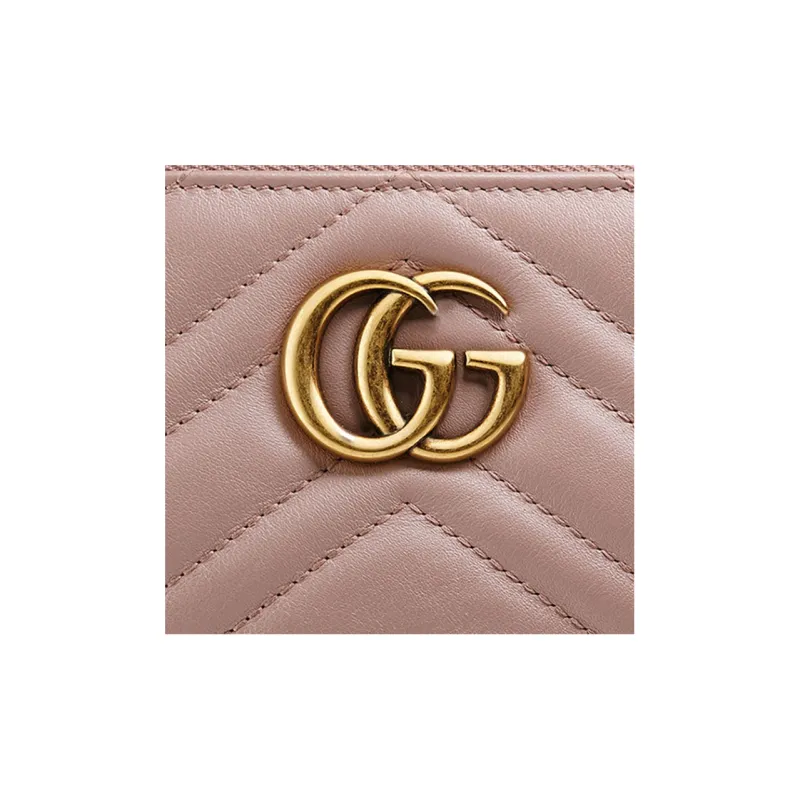 GUCCI GG Marmont Leather Crossbody Bag Shoulder Bag Women's Nude Pink-3