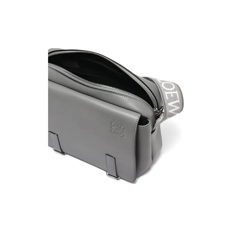 LOEWE Soft Smooth Cow Leather Messenger Bag, Crossbody Bag, Shoulder Bag Men's Asphalt Gray-2