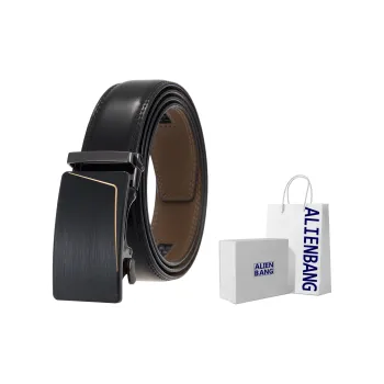 ALIEN BANG Cow Leather Leather Belts Men's 3.5CM