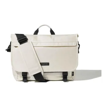 FILA Nylon Messenger Bag Shoulder Bag Crossbody Bag Regular Unisex Beige