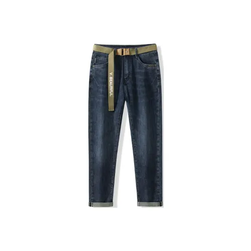 HALEBOSS Jeans Men Blue