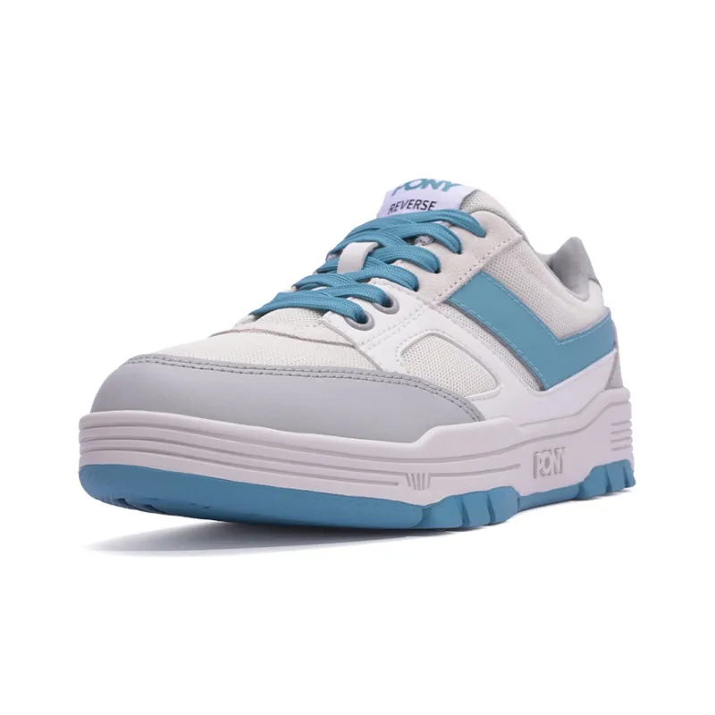 PONY REVERSE N Anti Slip Wear Resistant Low Top Skateboard Shoes Unisex Gray Blue-1
