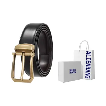 ALIEN BANG Cow Leather Leather Belts Men's 3.5CM