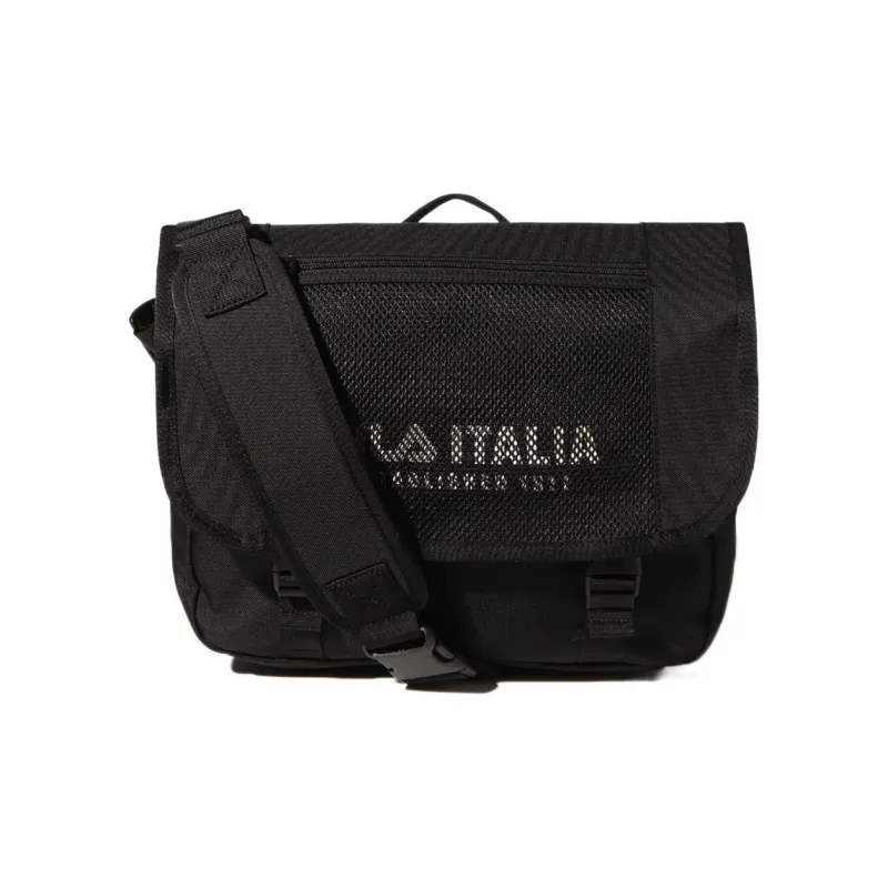 FILA Polyester Messenger Bag Shoulder Bag Crossbody Bag Medium Size Unisex Black-0