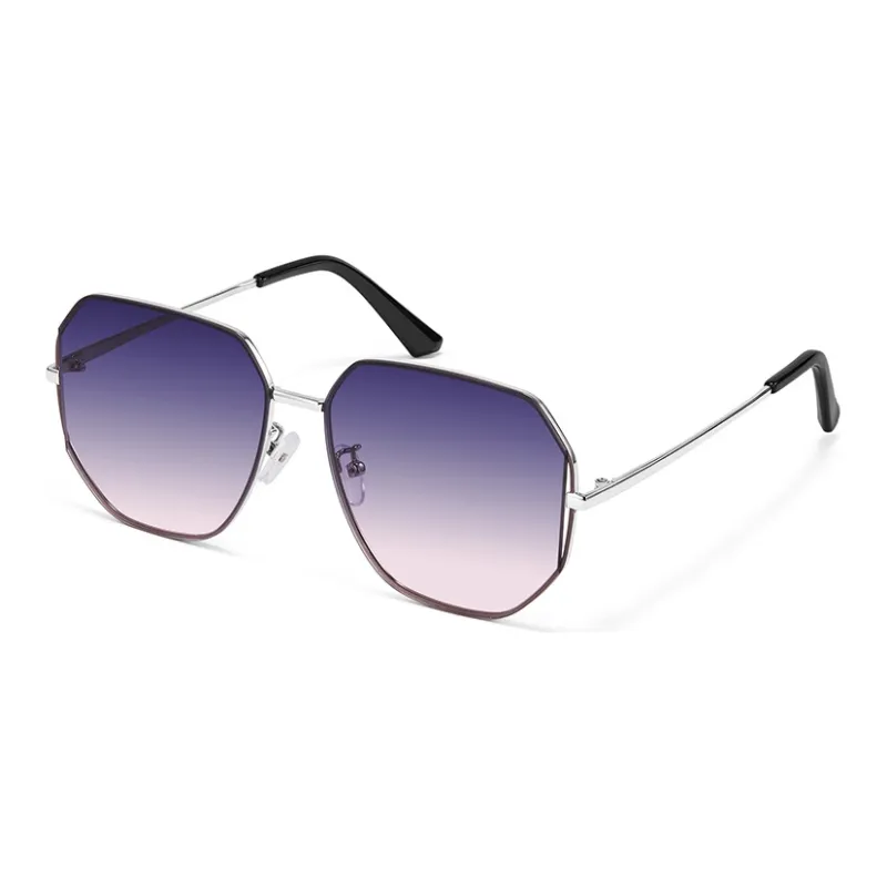 MUYKUY Stainless Steel Irregular Shape Sunglasses Unisex-4