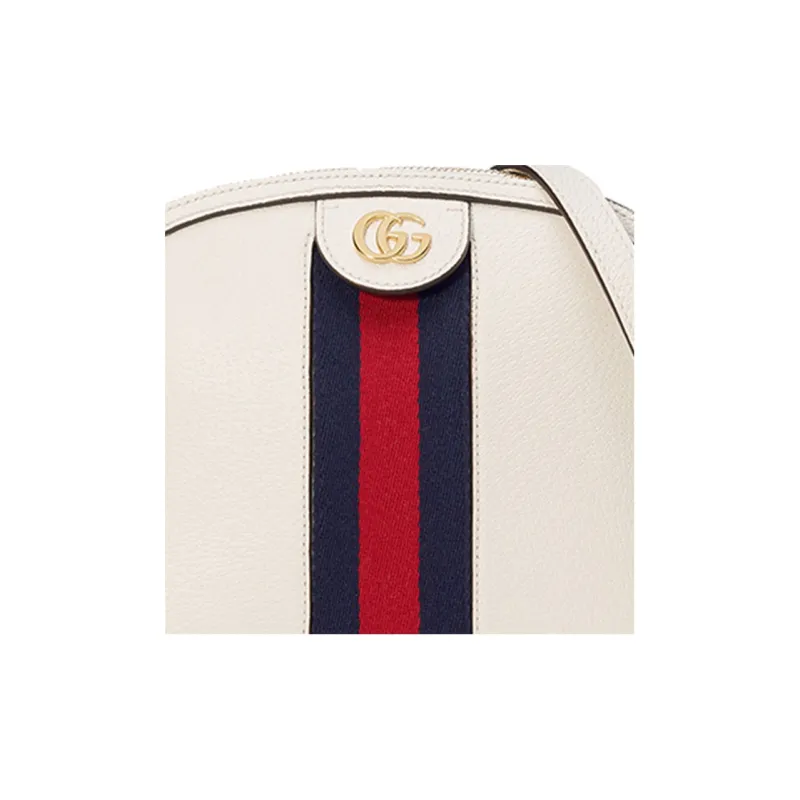 GUCCI Ophidia Leather Dome Bag Crossbody Bag Shoulder Bag Women's White-7