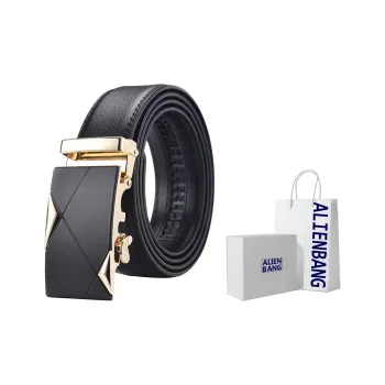 ALIEN BANG Cow Leather Leather Belts Men's 3.5CM