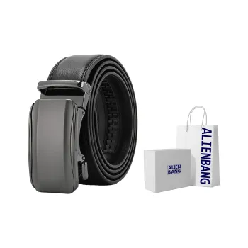 ALIEN BANG Cow Leather Leather Belts Men's 3.5CM