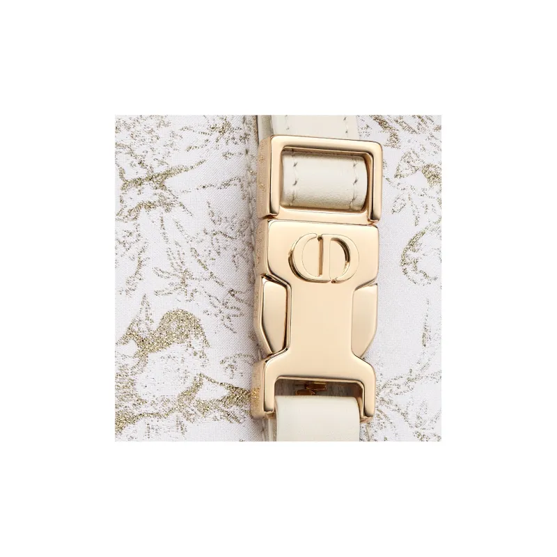 DIOR DiorTravel Fabric Portable Clutch Medium Size Women's Gold-5