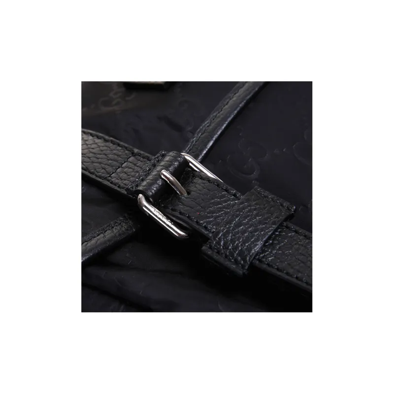 GUCCI GG GUCCIssima Logo Messenger Bag Monogram Black-7