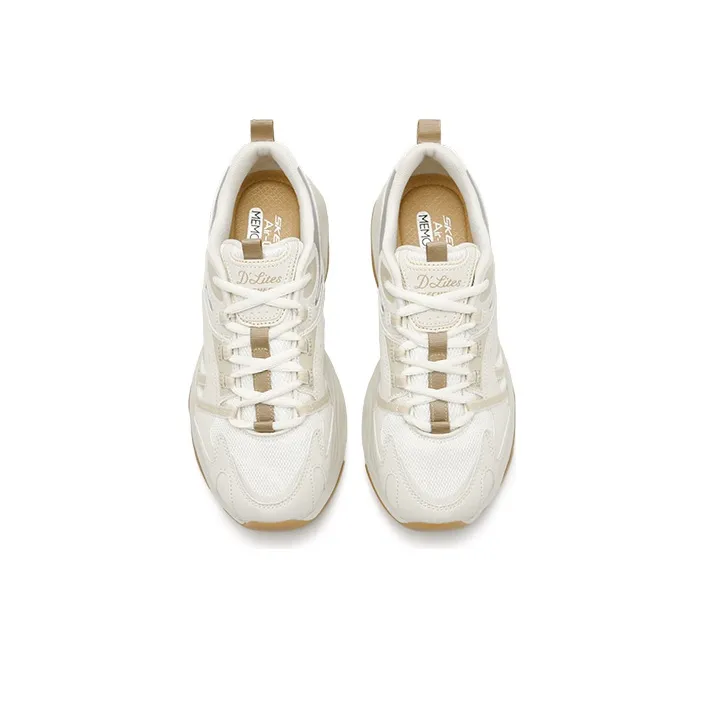 Skechers D'LITES 4.0 Fresh Look Bear Collection Breathable Lightweight Low Top Casual Shoes Women's Natural-3